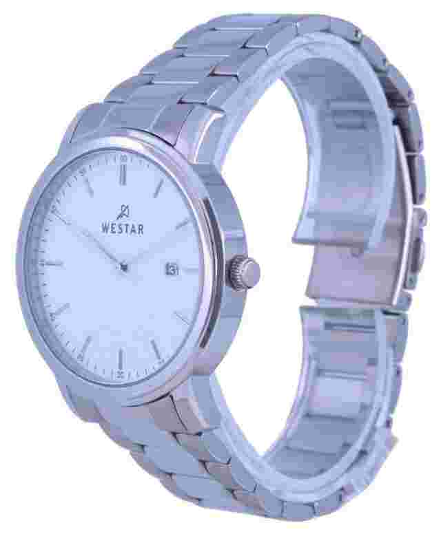 Westar White Dial Stainless Steel Quartz 50243 STN 101 Men's Watch