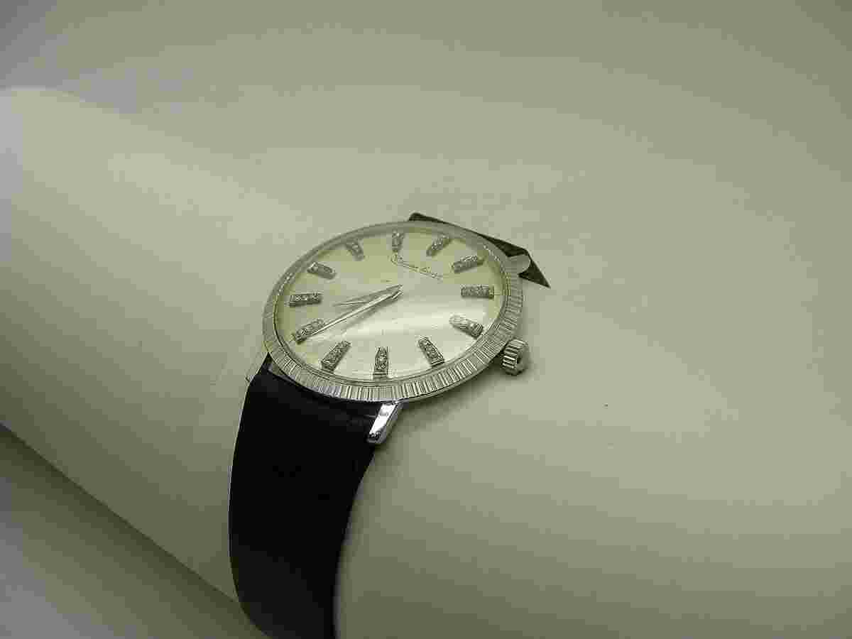 Lucien Piccard 14k White Gold Diamond Dial Watch