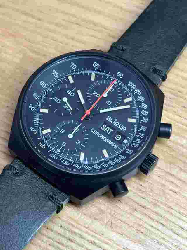 LeJour Chronograph Ref. 7000 Black PVD Vintage