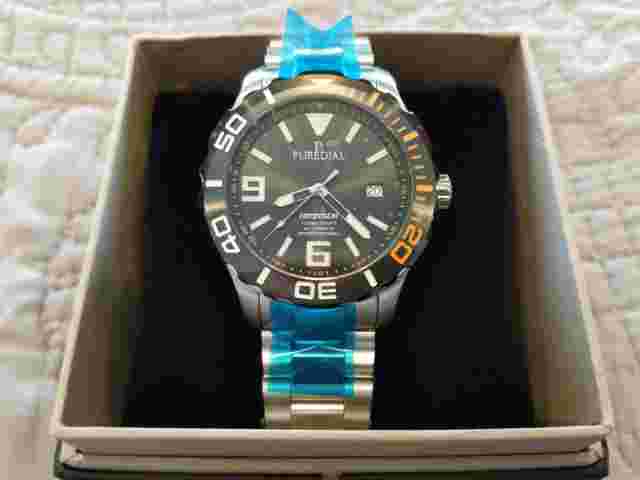 Puredial Tempostar Black Orange 45 Mm Nh35 Automatic W SS Bracelet PDTS2200