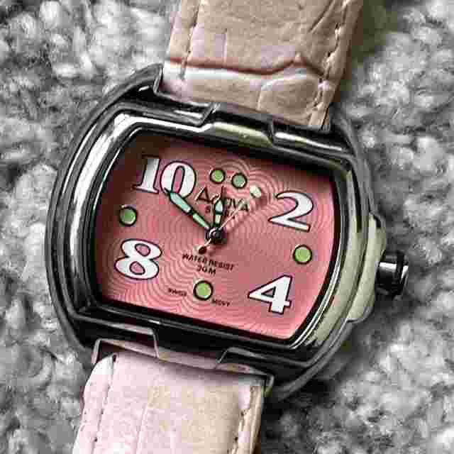 Womens Activa Swiss Watch Pink Dial Running