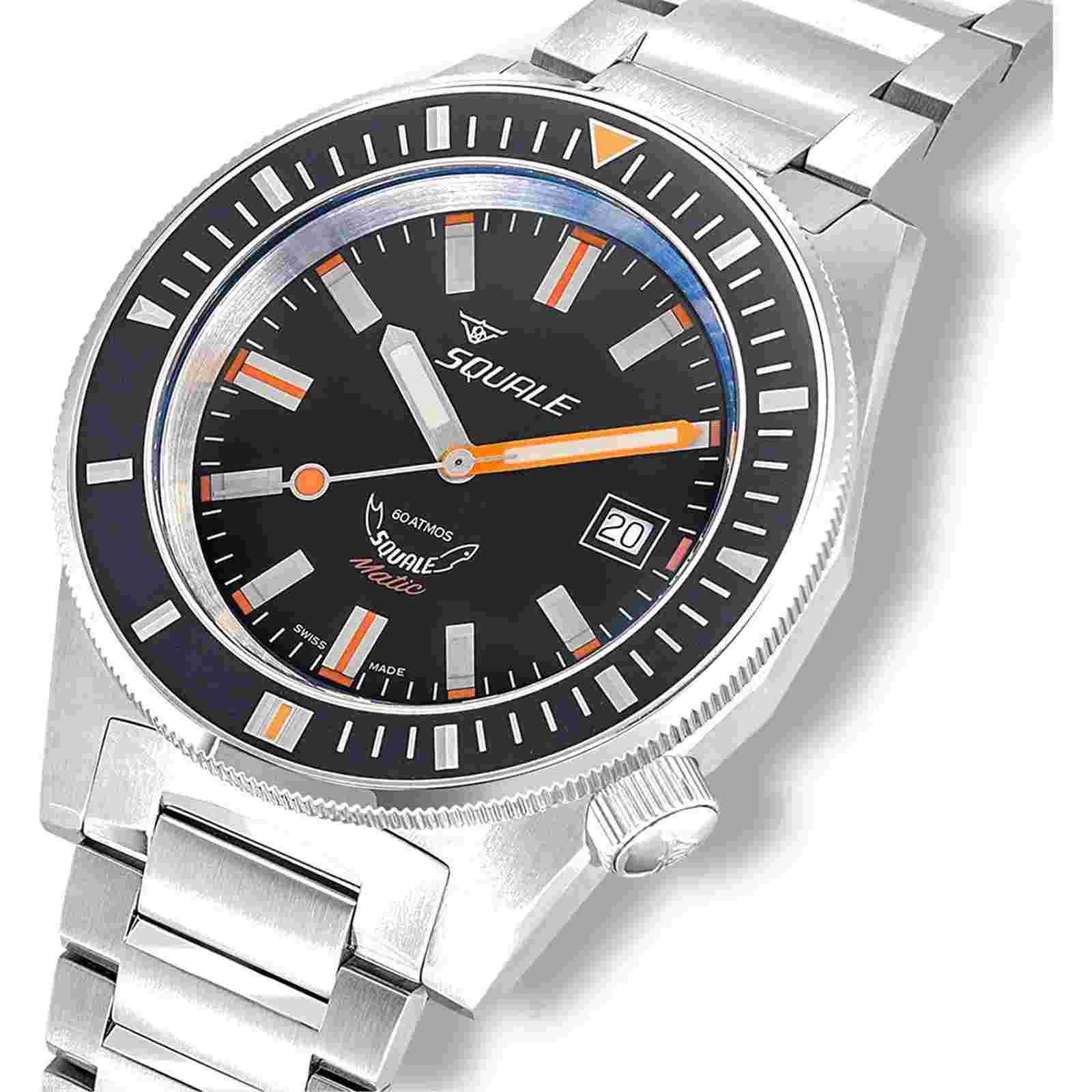 Squale MATICXSG.SQ22B 600M Black Dial Wristwatch
