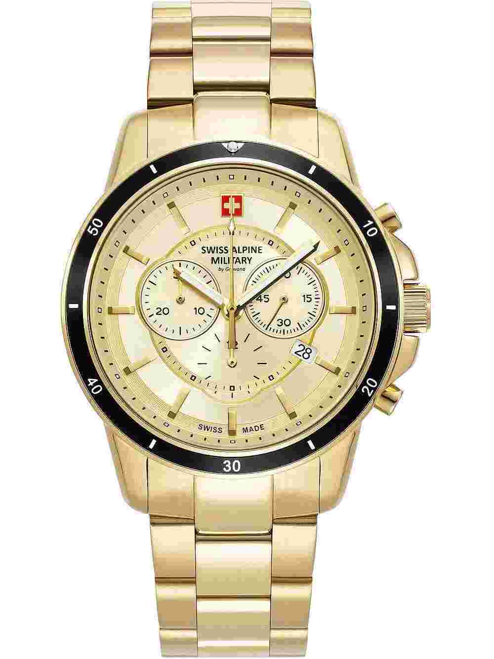 Swiss Alpine Military 7089.9111 Chronograph Mens Watch 44mm 10ATM