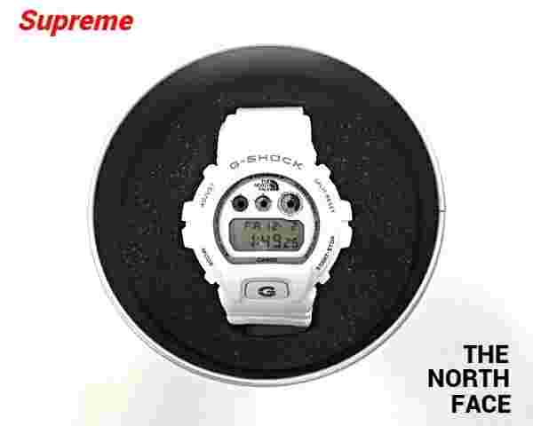 New Supreme THE NORTH FACE CASIO G-SHOCK  DW-6900NS-7JR White Wrist Watch　Box
