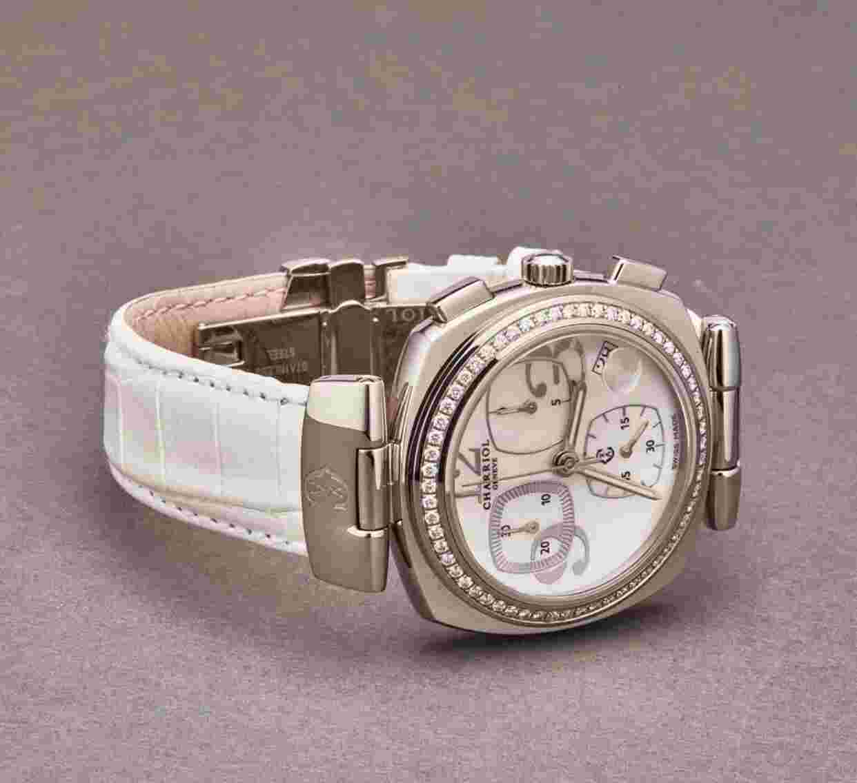 Phillip Charriott  Alexander Series Diamond Watch Chronograph Watch