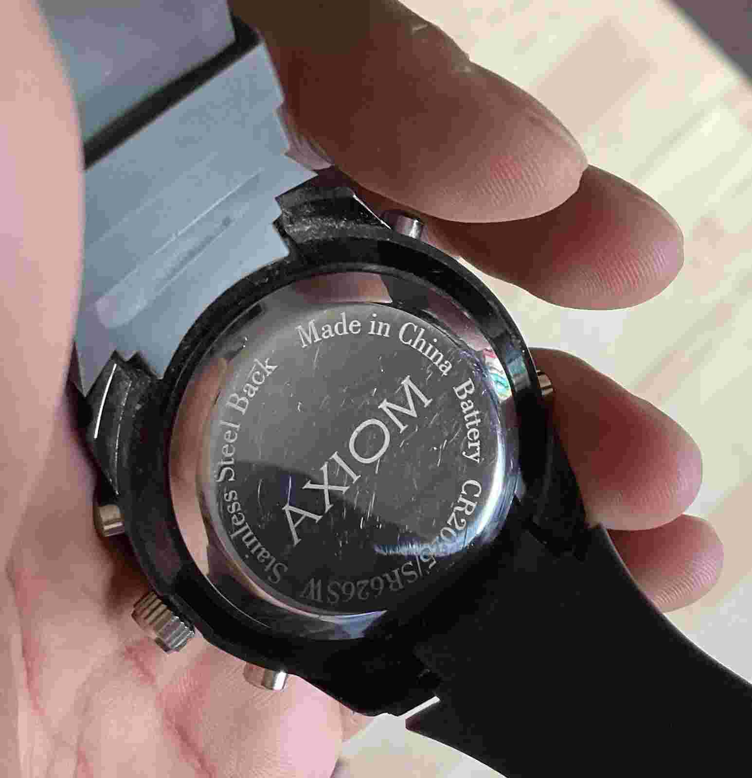 AXIOM Large Black 3 Dial Chronograph Watch