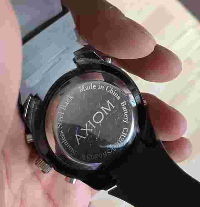 AXIOM Large Black 3 Dial Chronograph Watch