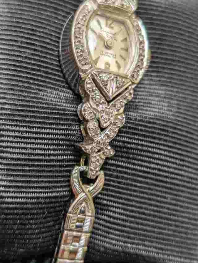 Germinal Voltaire Incabloc 14k Gold Diamond Watch