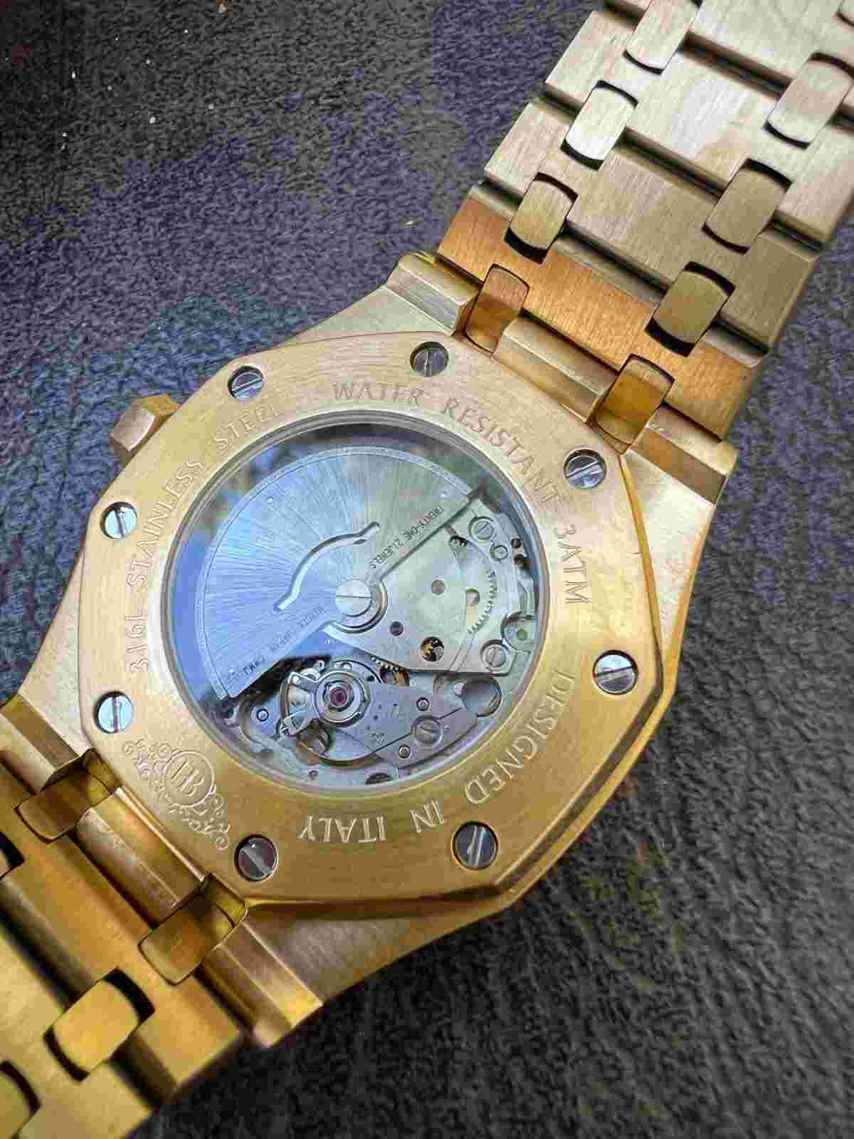 MOISSANITE Skeleton Watch Out Icy Gold Plated HipHop Pass Diamond Test Bust Down