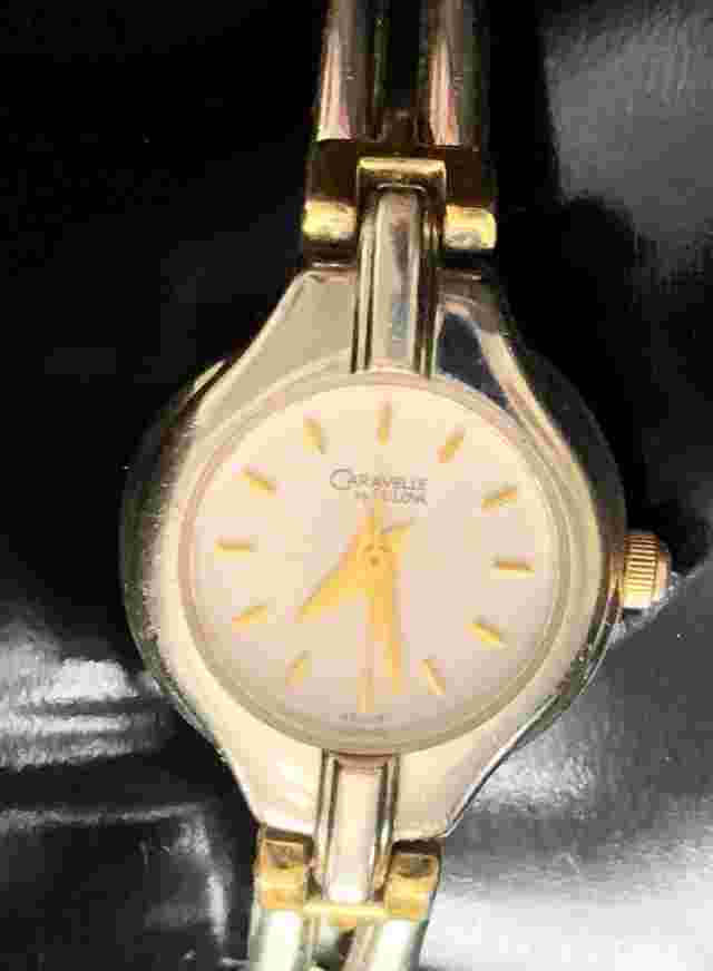 Caravelle by Bulova Womens Petite Watch A3 Two-Tone 7" Bracelet EUC New Battery