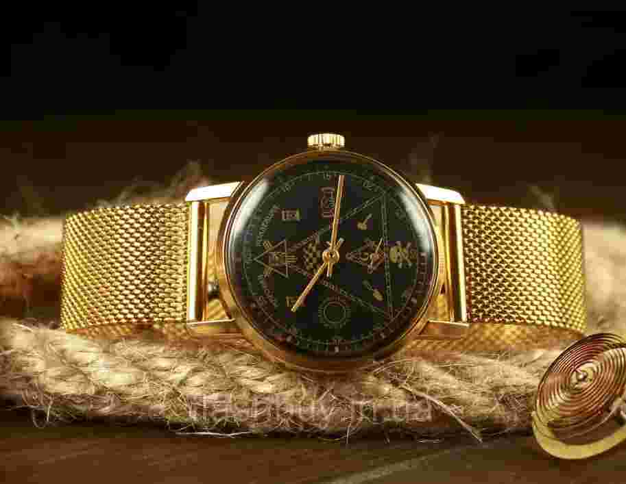 Soviet Watch POBEDA MASONIC Freemasons Luxury Vintage USSR World Old Collection