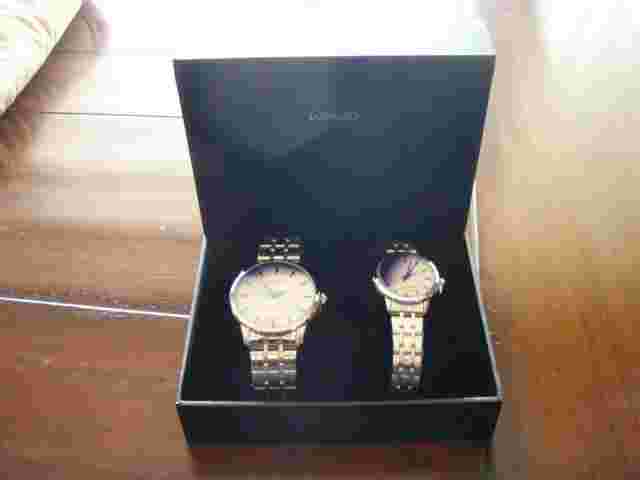 NIB LONGBO HIS AND HERS MATCHING WATCHES