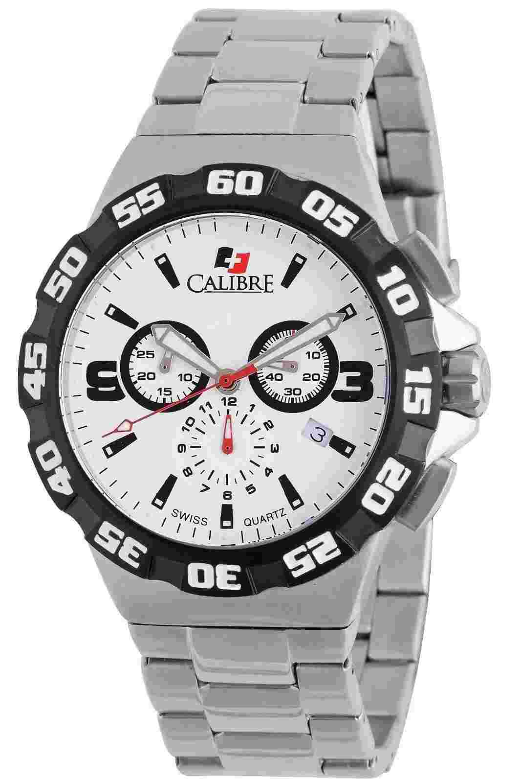 Calibre Men's SC-5L2-04-001 Lancer Chronograph Luminous Stainless Steel Watch