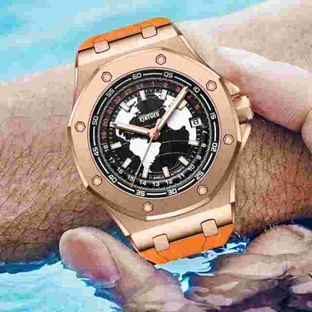KINYUED Sport Automatic Mechanical Diver Rubber Waterproof Luminous Analog Watch