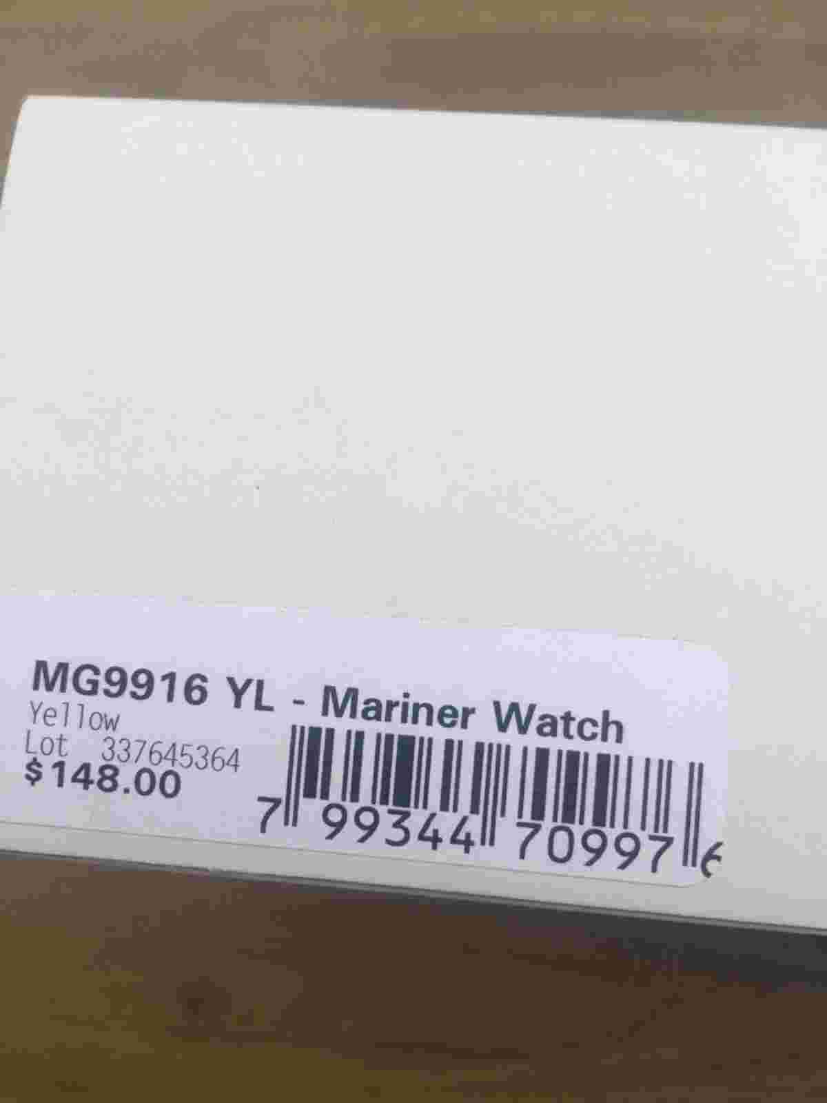 New Women's Dooney&Bourke Yellow Mariner Watch Retail $148.00