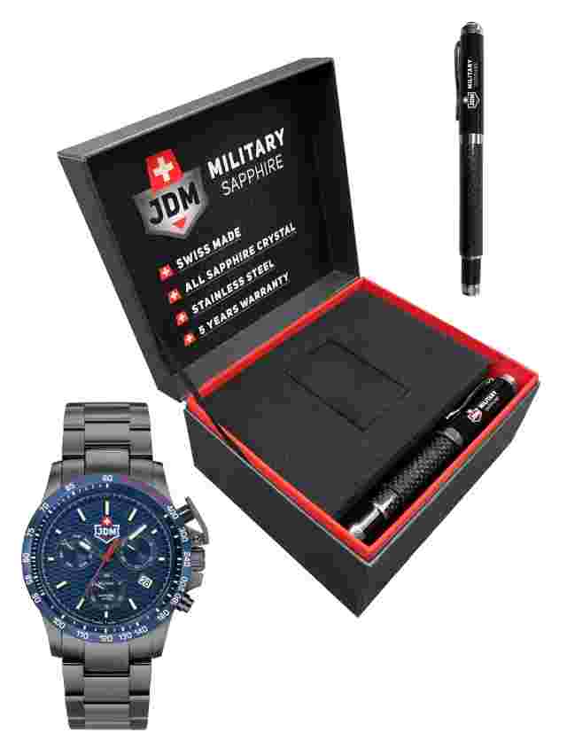 JDM Military JDM-WG017-03 Charlie II Chrono swiss Jacques du Manoir Men's Watch