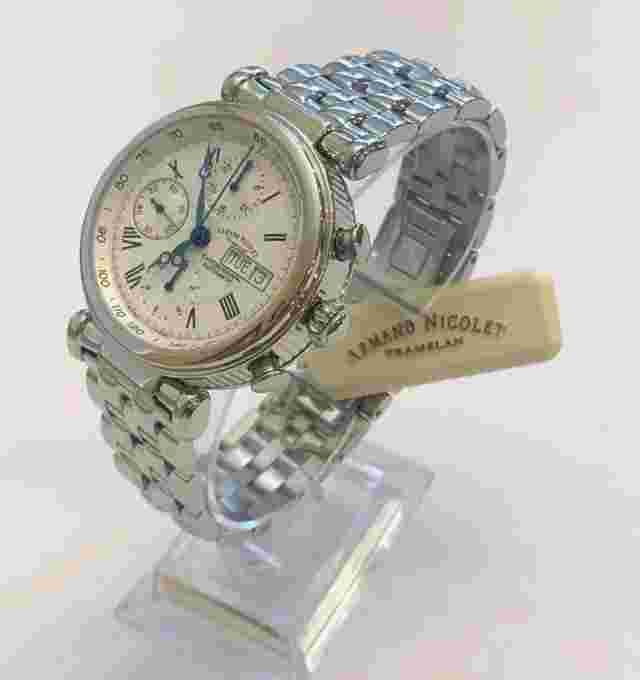 Armand Nicolet Chronograph  9428A-AN-M9420 Stainless Steel Watch