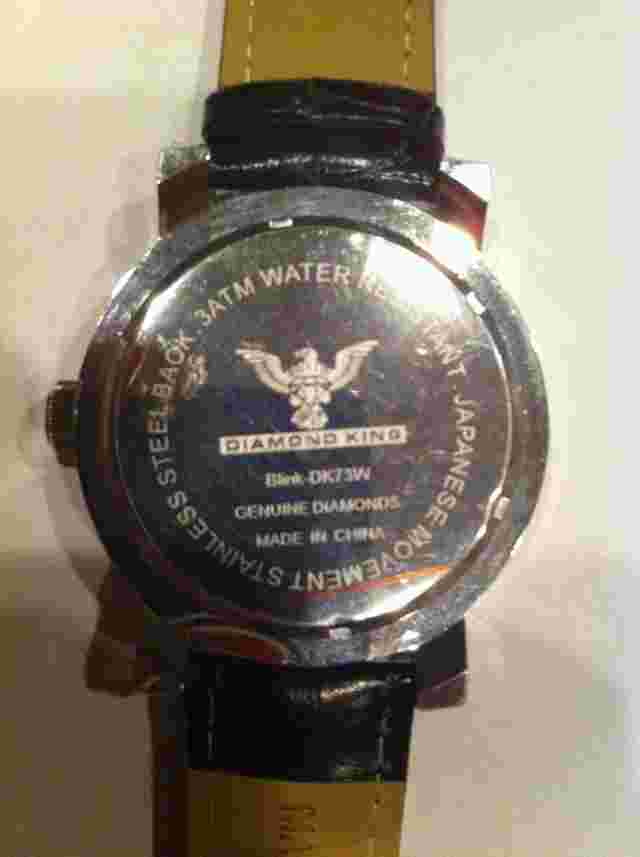 Diamond King Watch with 6 Diamonds - Cross Face (New)