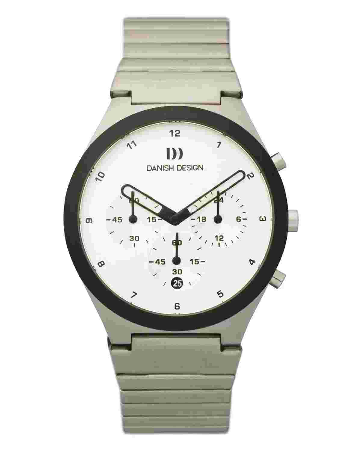 Danish Design IQ62Q885 White Dial Chronograph Quartz Stainless Steel Men's Watch