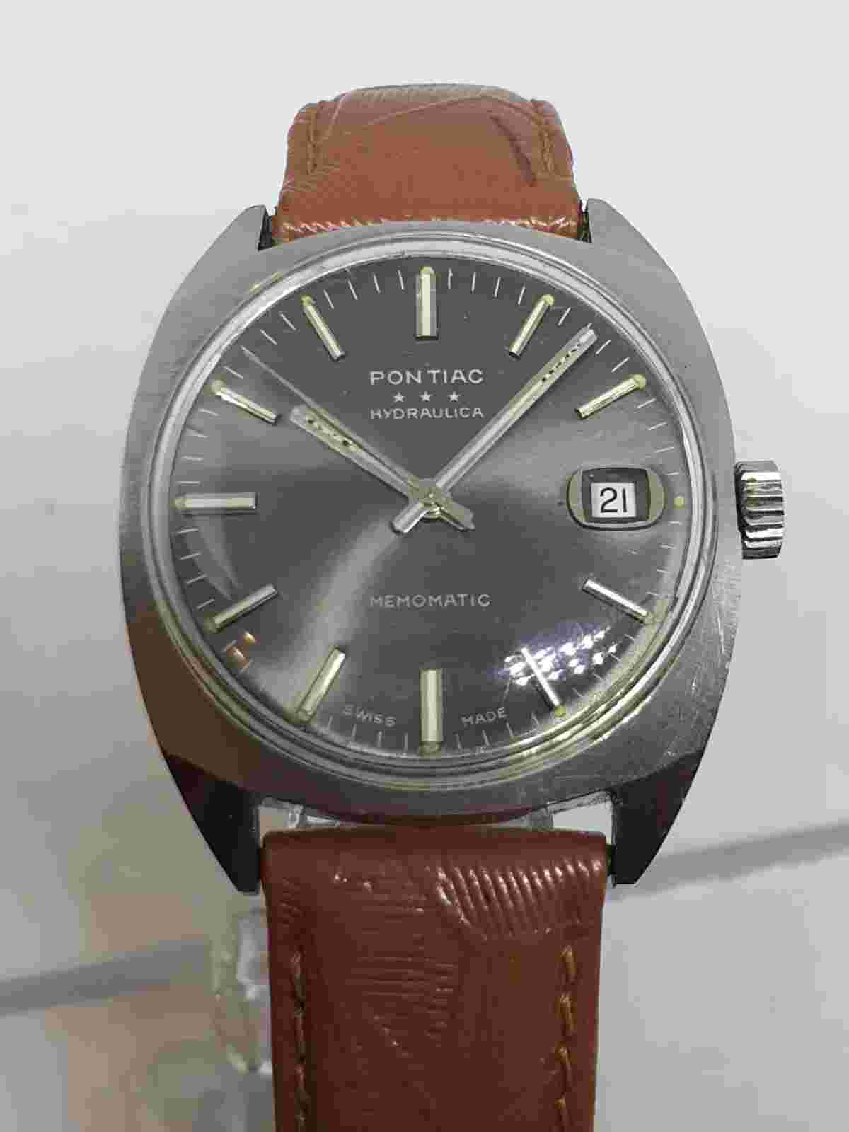 pontiac hydraulica memomatic 21 jewels eta 2783 34mm watch