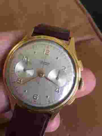 Vintage Orator chronograph hand-winding,37,5 mm ,gold plated,Men’s