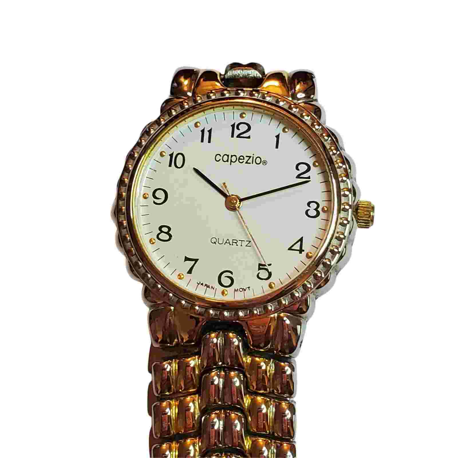 Womens Vintage Capezio Gold And Silver Tone Link Band Keeps Time New Battery