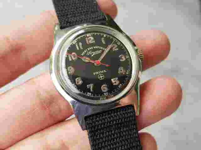 WEST END WATCH SOWAR MILITARY WINDING BLACK DIAL 2.