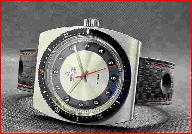 Gruen Precision 510 RSS Airflight AM/PM Pilot Oversized 40x43mm Steel Men Watch