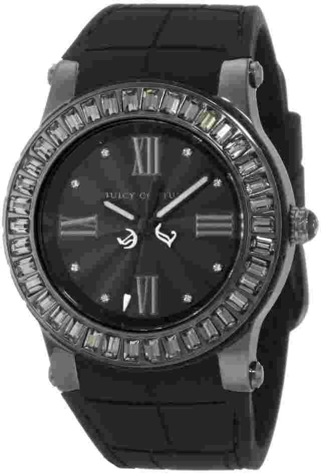 Juicy Couture HRH Black Silicon Strap Ladies Watch 1900885