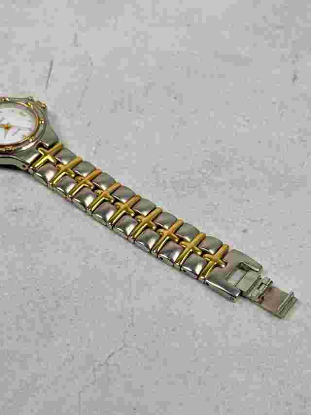 VTG Cardini Watch 27mm White Dial Round Two Tone Classic Elegant New Battery