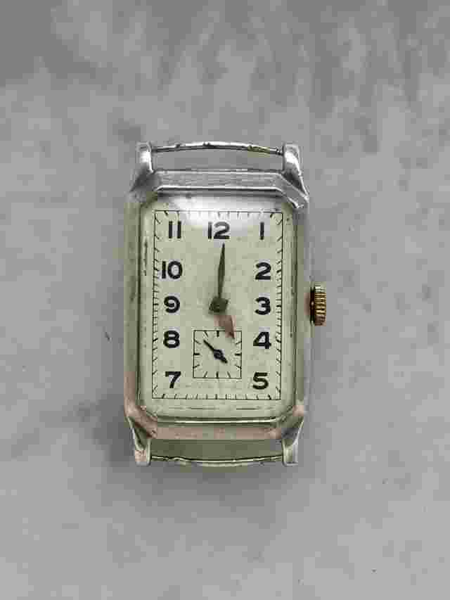 A Very Attractive J. W. Benson Silver Rectangular Watch Hallmarked 1937-38