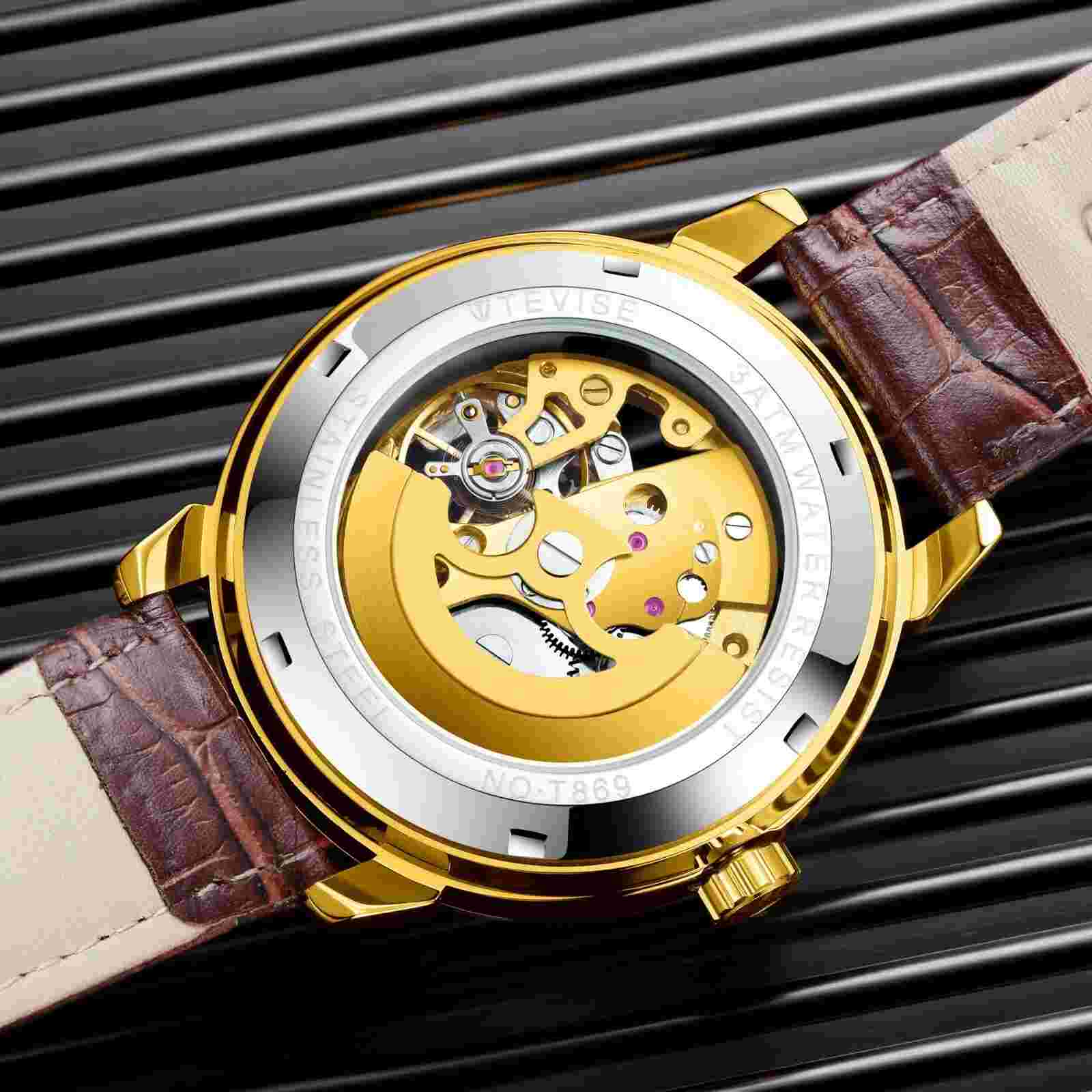 Fashion Men's Skeleton Automatic Mechanical Watch Steampunk