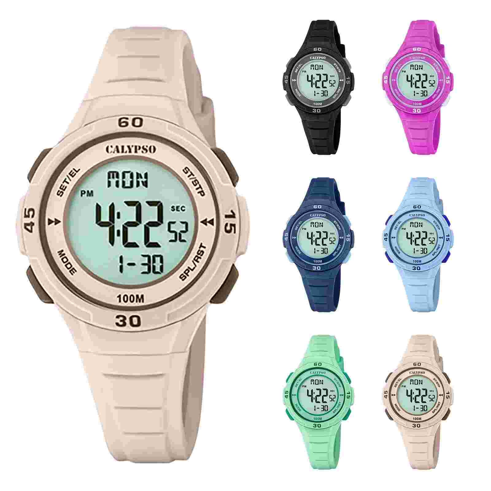 Calypso Kids Digital Watch, Alarm, Light Up, Chrono, Alarm, Light - K5830