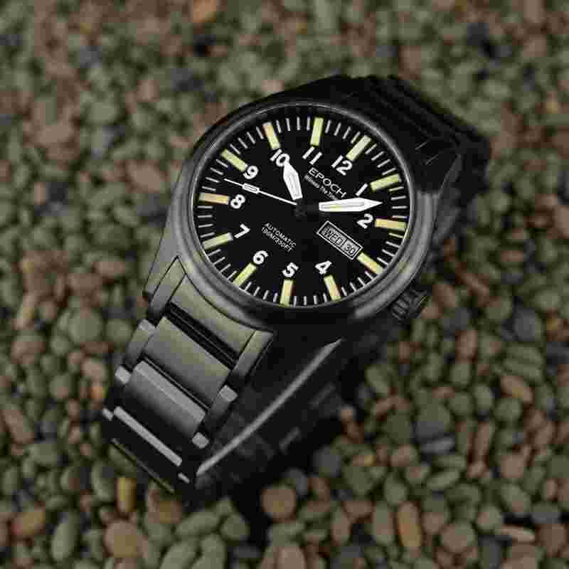 EPOCH Men Automatic Watch Luminous Mechanical Wristwatch 10ATM Waterproof NH36
