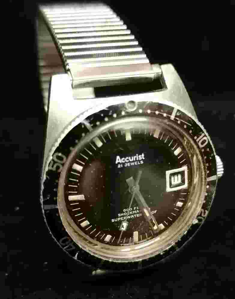 Accurist 600 DIVER watch 1963 running keeping time