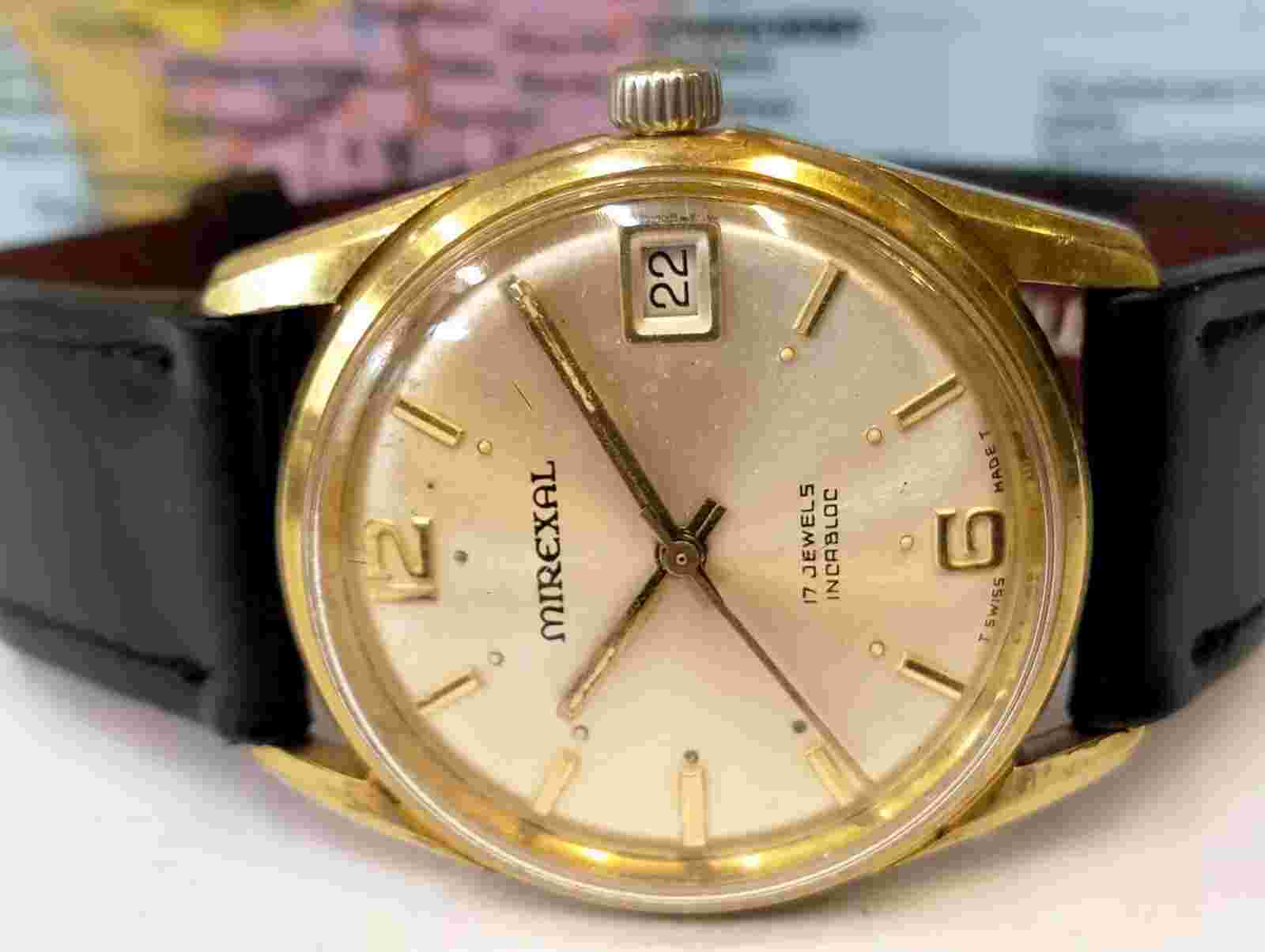 MIREXAL WINDING CREAM DIAL C-757332 SWISS MEN'S FULL WORKING VINTAGE WATCH