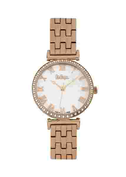 Leecooper Watch LC06562.420 Ladies Wrist Watch Stainless Steel Link Band Golden