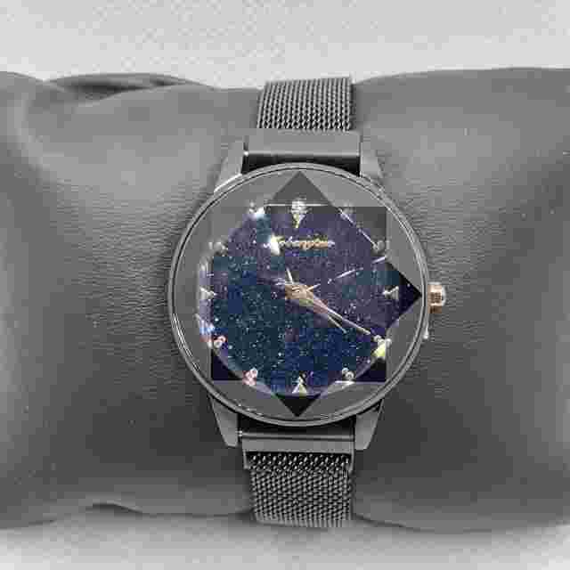 RORIOS Fashion AA-6DW003 Women's Black Stainless Steel Analog Dial Watch VIA371