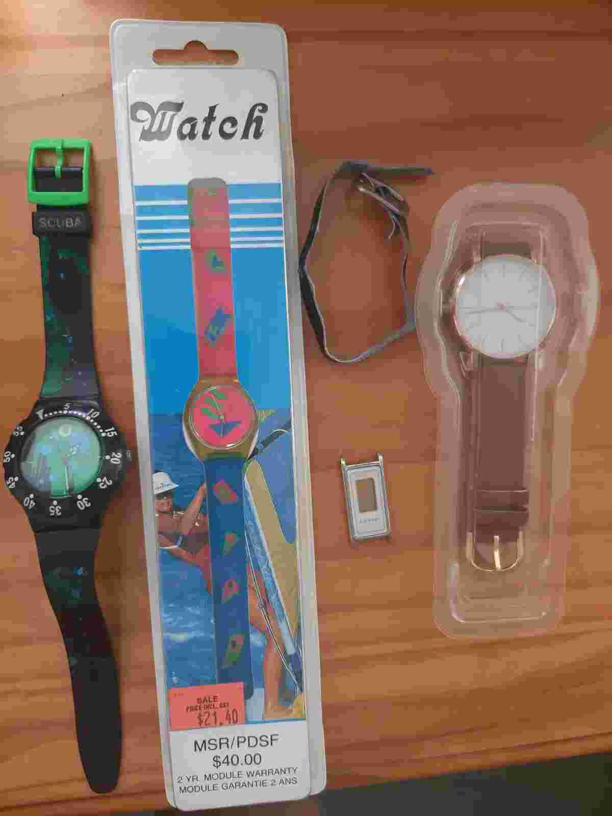 11 WATCHES SLAZENGER SECONDA RUBBER GENEVA CITRON WATCH WATER RESISTANT LEVIS