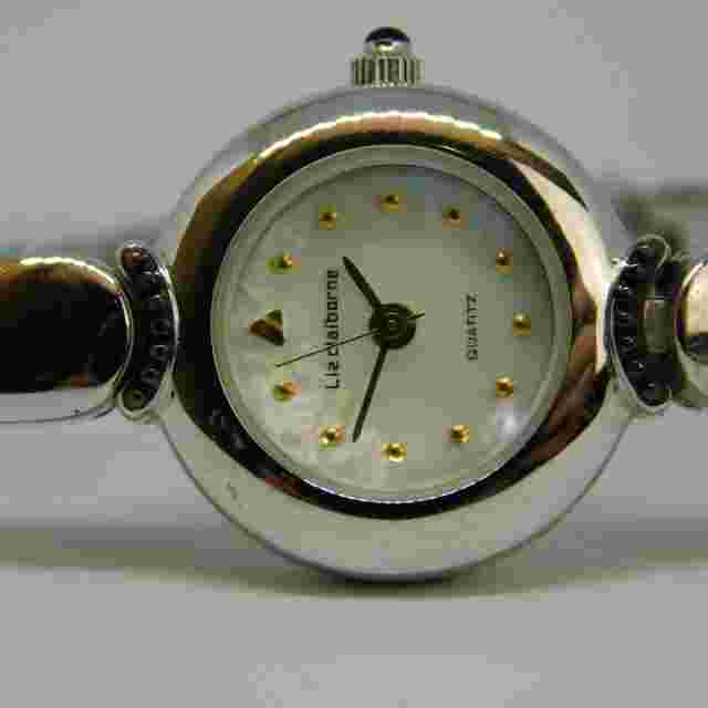Liz Claiborne WA4704 Silver Tone Quartz Women's Watch Sz. 6 1/4" New Battery