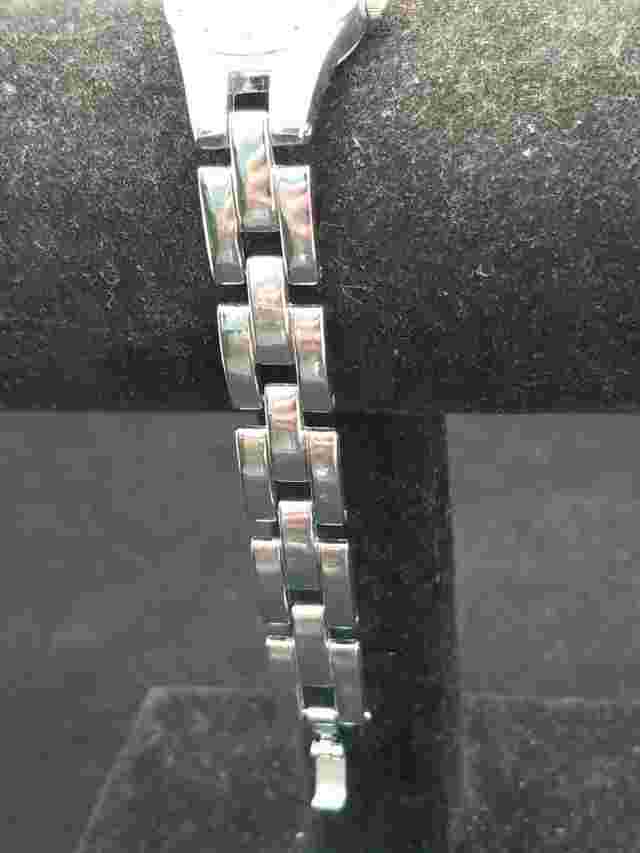 Women's Haband Quartz Watch Silver Bracelet Band White Dial Case Diamond Accent