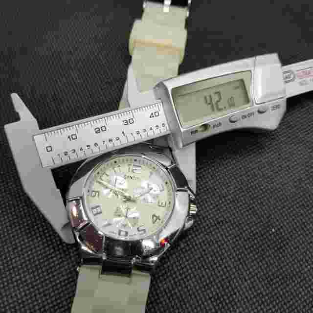 Santini Sub Dial Silver Tone Futuristic Translucent Large Watch White Dial 42mm