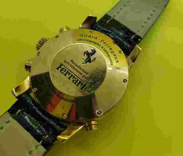 1995 Ferrari Girard Perregaux Rattrampante Chronograph 18K Yellow Gold