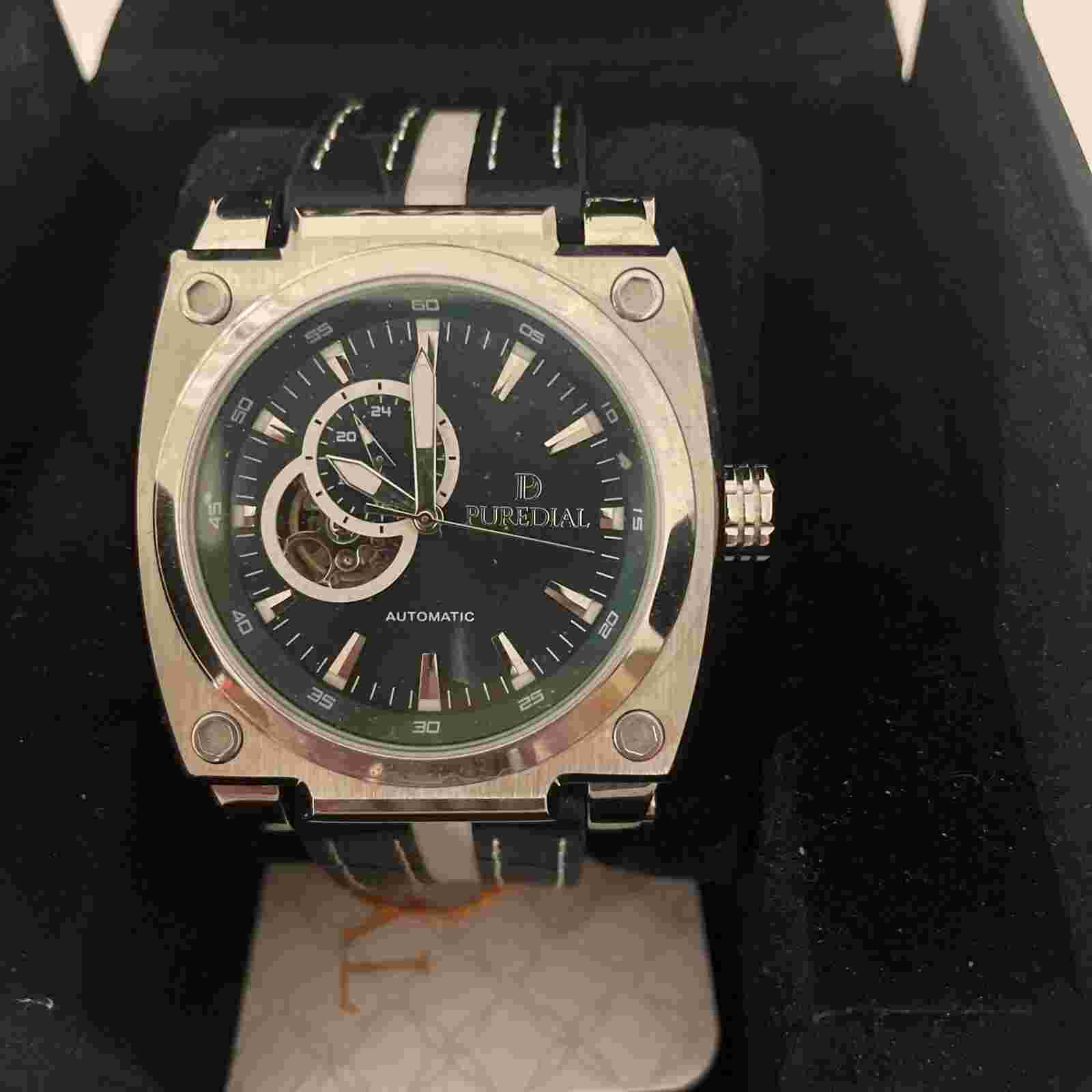 Puredial Powersphere Pdpsl5000 Leather Band NH39 Automatic Black