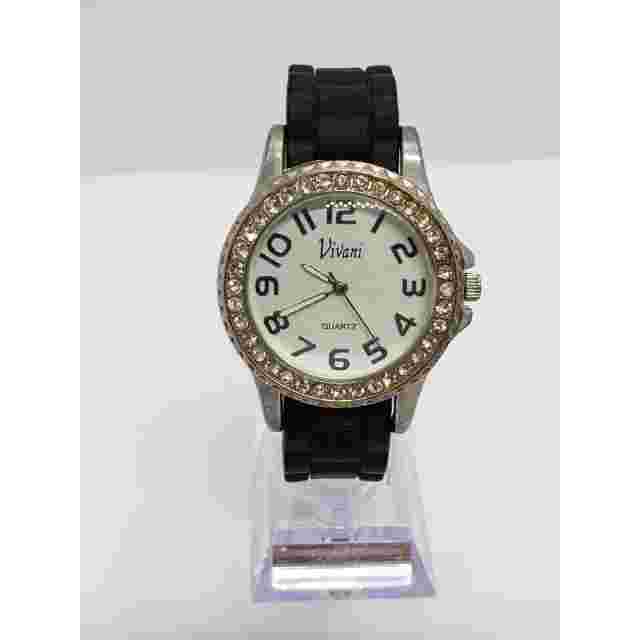 Vivani KRBRINT, women's dress watch. Large face with jeweled bevel