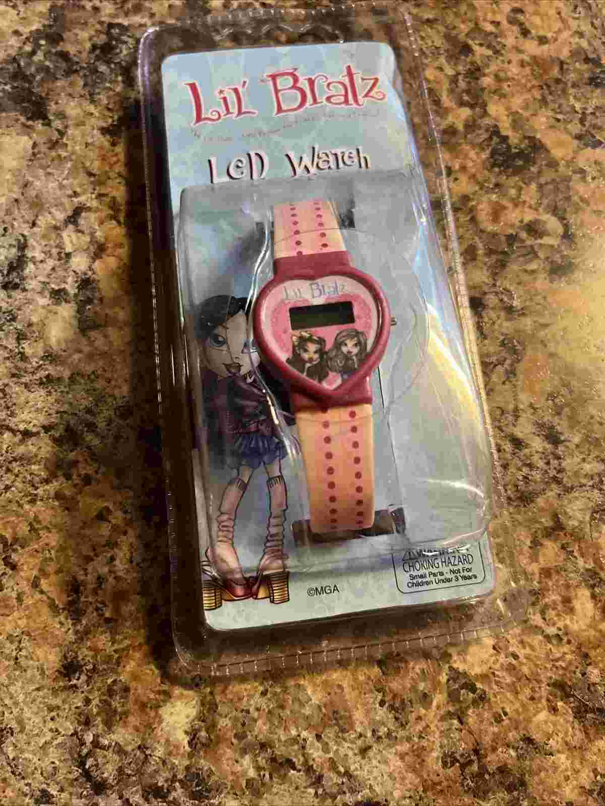 Collectible NOS New Old Stock MGA Bratz LCD Watch Sealed in Factory Blister Pack