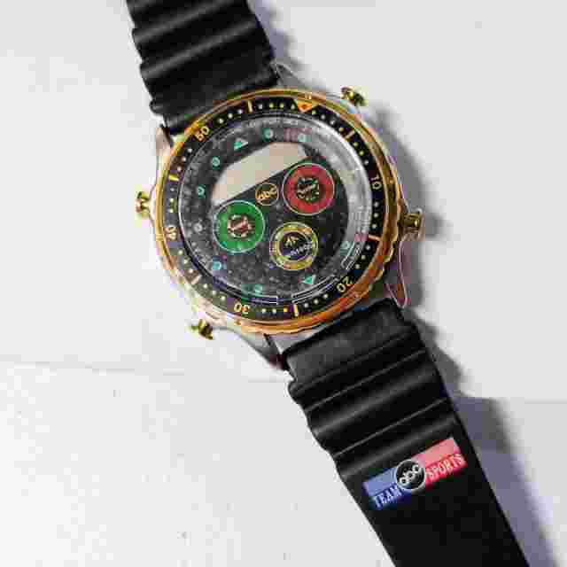 NOS M.Z. Berger Team ABC Sports Vintage Digital Chronograph Alarm Watch IOB