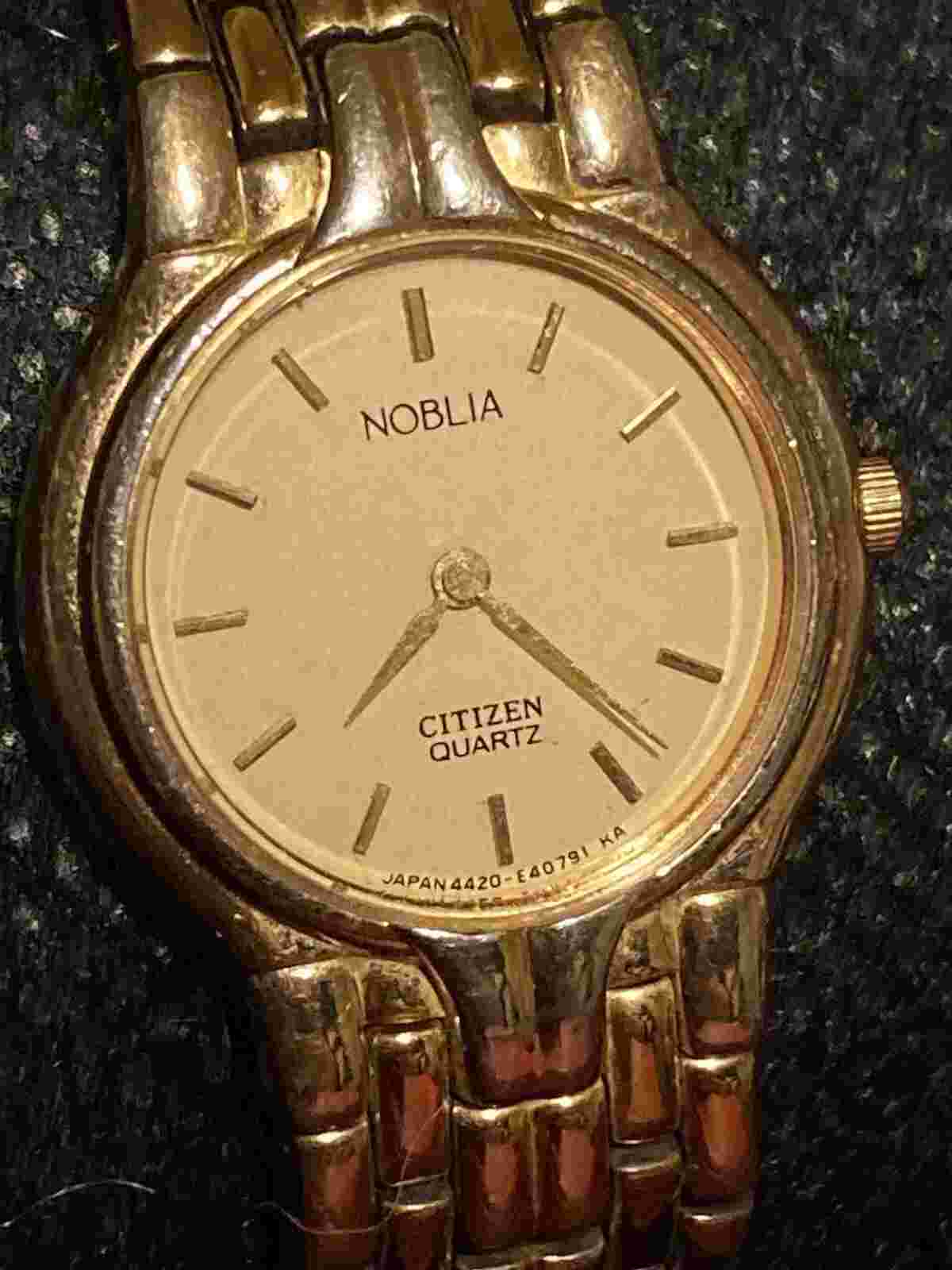 RARE 1980s Noblia Citizen Gold Plated SEVEN Jewel Women’s 21MM Watch NEW Battery