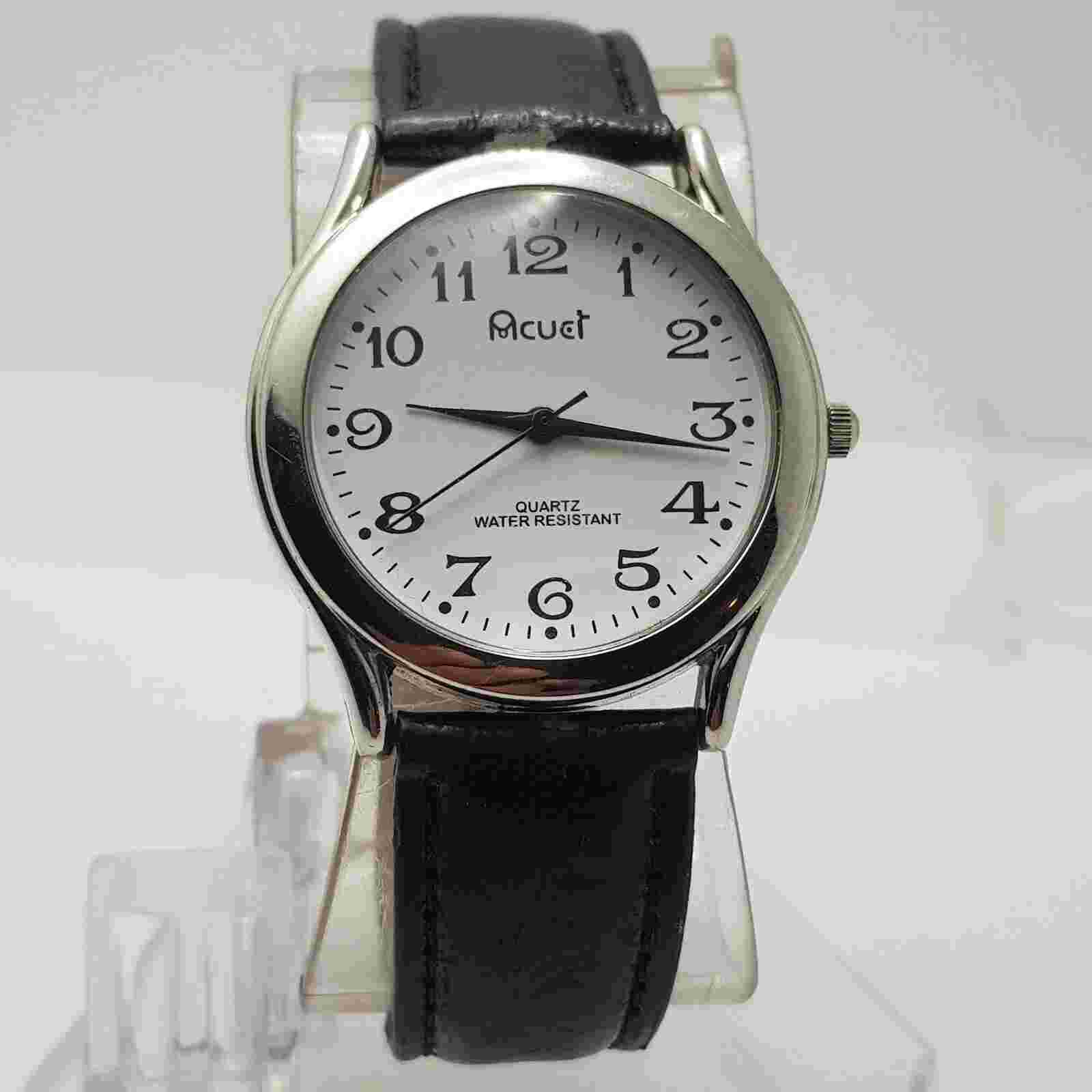 Acuet Analog Watch Water Resistant Japan Movement Fast Shipping....NEW BATTERY