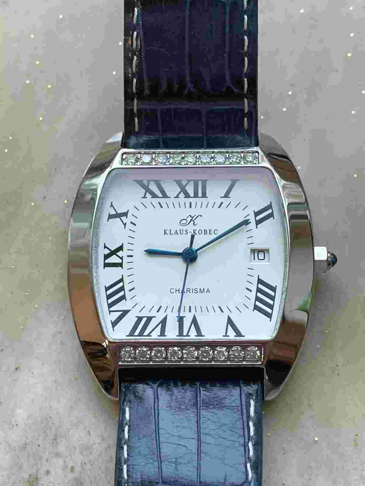 Vintage Estate Diamond .40 Carats Klaus Kobec Watch ~ Swiss Quartz Timepiece